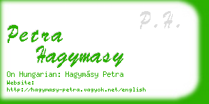 petra hagymasy business card