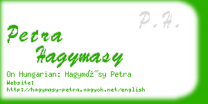 petra hagymasy business card